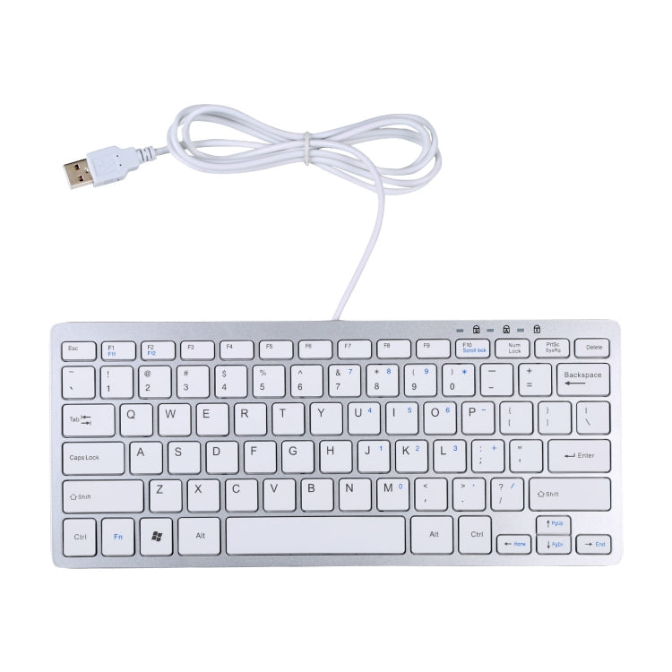 450 Teclado con cable USB ultrafino de 78 teclas