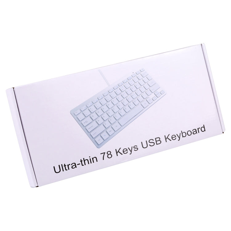 450 Teclado con cable USB ultrafino de 78 teclas