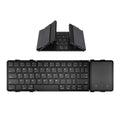 B1053 Teclado Bluetooth portátil de cuero de tres pliegues