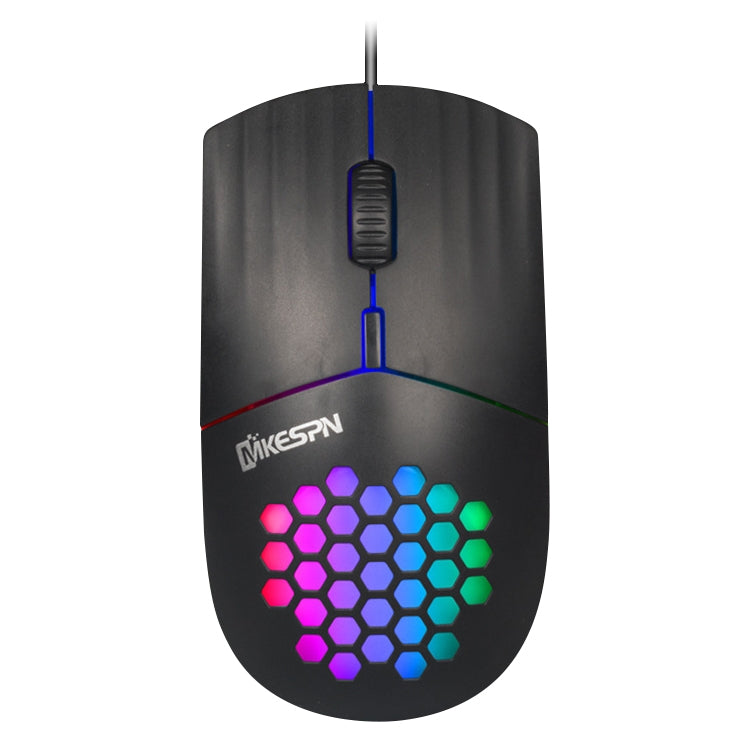 Ratón con cable hueco RGB con interfaz USB MKESPN SXS-838, USB