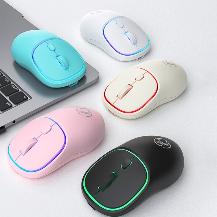 iMICE W-618 Ratón inalámbrico silencioso recargable 4 botones 1600 DPI 2,4 GHz Bluetooth para ordenador PC y portátil, W-618 2.4GHz & Bluetooth