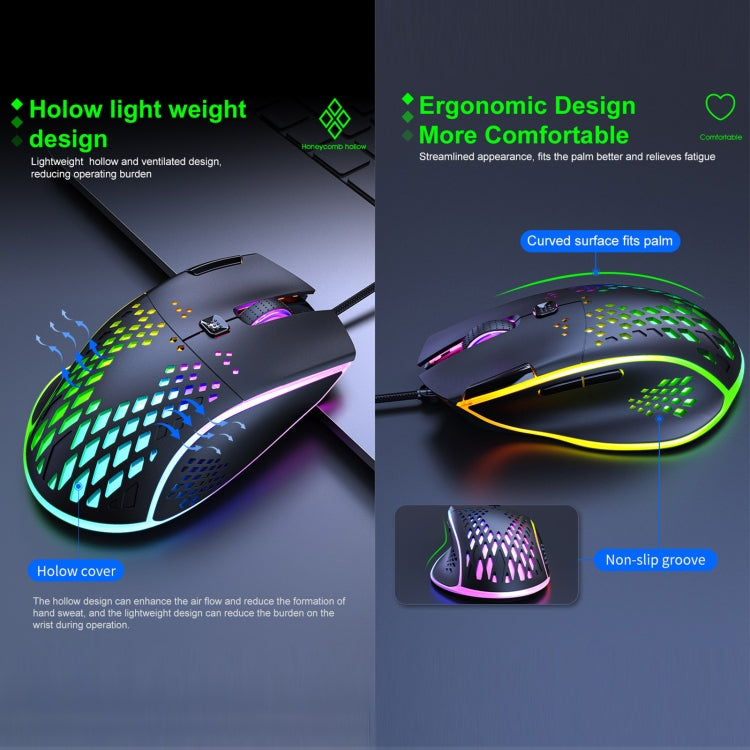 Ratón para juegos iMICE T97 RGB luz LED USB 7 botones 7200 DPI ratón para juegos con cable