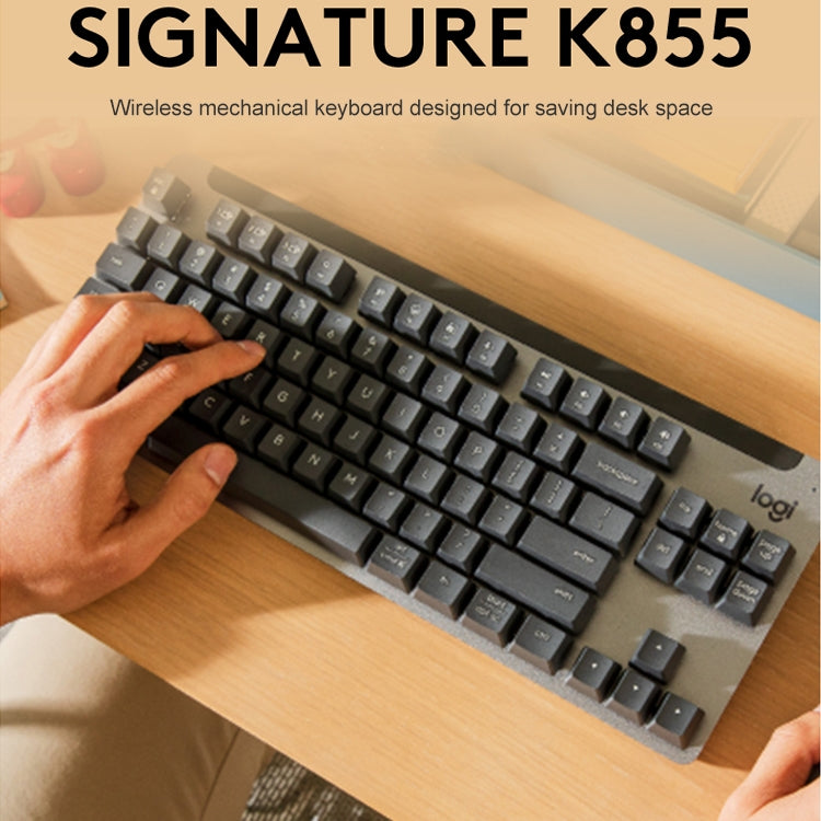 Teclado mecánico silencioso de modo dual inalámbrico Bluetooth Logitech K855