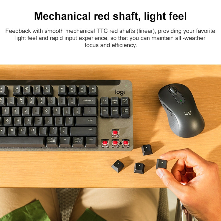 Teclado mecánico silencioso de modo dual inalámbrico Bluetooth Logitech K855