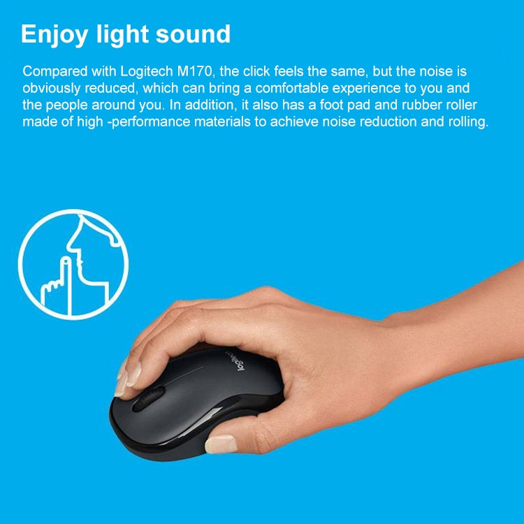 Ratón inalámbrico ergonómico Logitech M220 1200DPI 2,4GHz