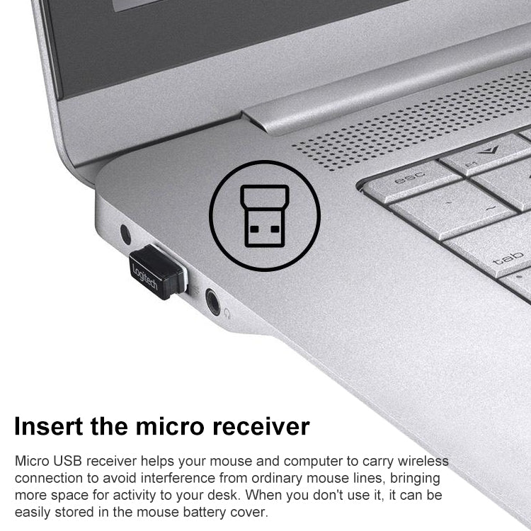 Ratón inalámbrico ergonómico Logitech M220 1200DPI 2,4GHz