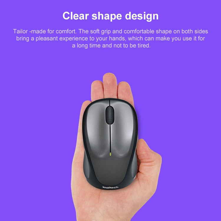 Ratón inalámbrico ergonómico Logitech M235 1000DPI 2,4GHz