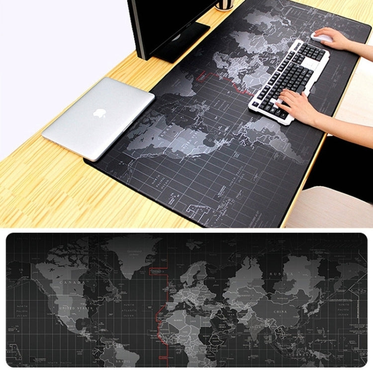 Patrón de mapa del mundo antideslizante grande extendido Goma suave Superficie de tela lisa Alfombrilla para ratón para juegos Alfombrilla para teclado, Tamaño: 80 x 30 cm, Size: 80 x 30cm