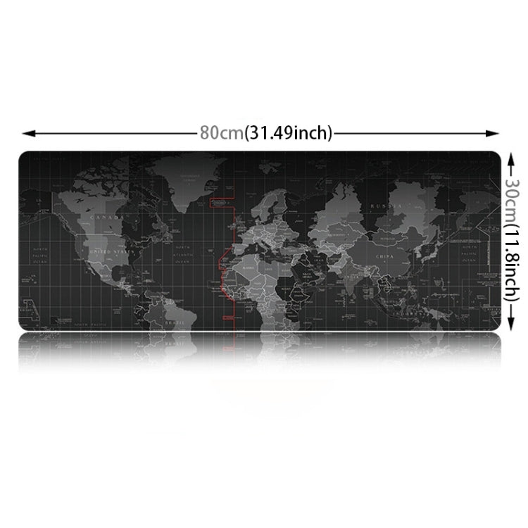 Patrón de mapa del mundo antideslizante grande extendido Goma suave Superficie de tela lisa Alfombrilla para ratón para juegos Alfombrilla para teclado, Tamaño: 80 x 30 cm, Size: 80 x 30cm