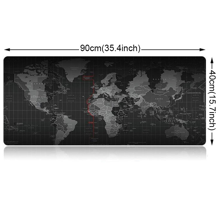 Patrón de mapa del mundo antideslizante grande extendido Goma suave Superficie de tela lisa Alfombrilla para ratón para juegos Alfombrilla para teclado, Tamaño: 90 x 40 cm, Size: 90 x 40cm