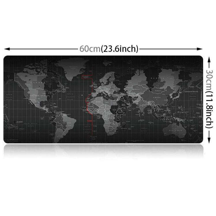 Patrón de mapa del mundo antideslizante grande extendido Goma suave Superficie de tela lisa Alfombrilla de ratón para juegos Alfombrilla para teclado, Tamaño: 60 x 30 cm, Size: 60 x 30cm