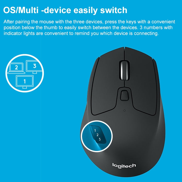 Ratón multimodo inalámbrico Bluetooth Logitech M720 1000DPI 2,4GHz