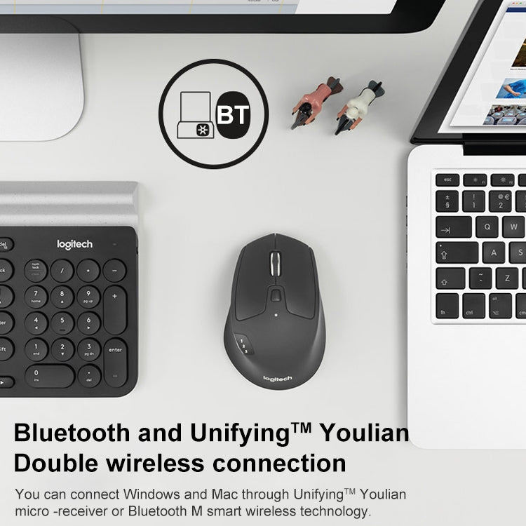 Ratón multimodo inalámbrico Bluetooth Logitech M720 1000DPI 2,4GHz