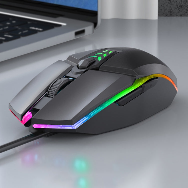 Ratón para juegos de oficina con cable USB y luz colorida S700