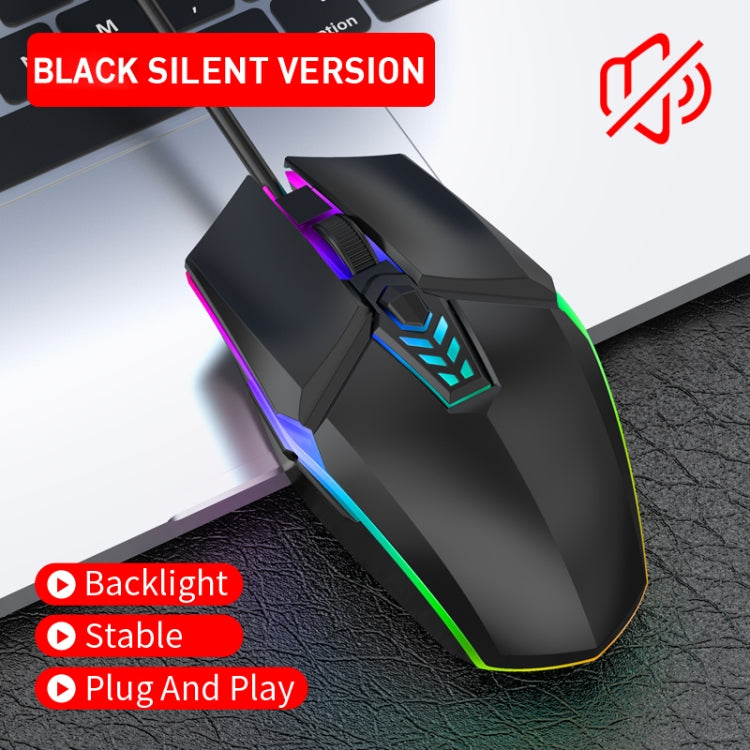 Ratón para juegos de oficina con cable USB y luz colorida S700