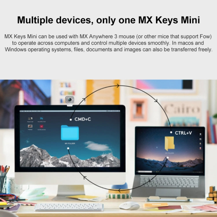Logitech MX Keys Mini teclado inalámbrico Bluetooth ultrafino inteligente retroiluminado