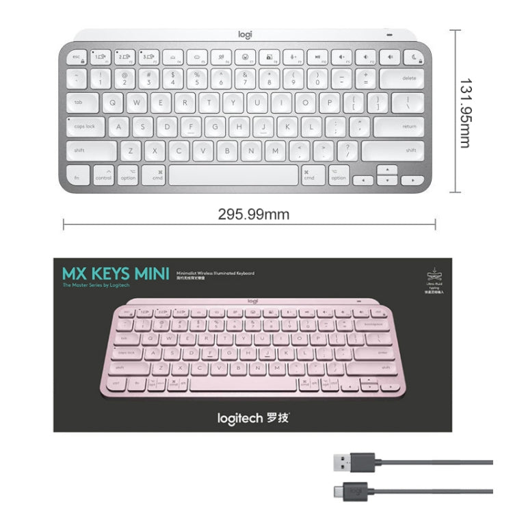 Logitech MX Keys Mini teclado inalámbrico Bluetooth ultrafino inteligente retroiluminado