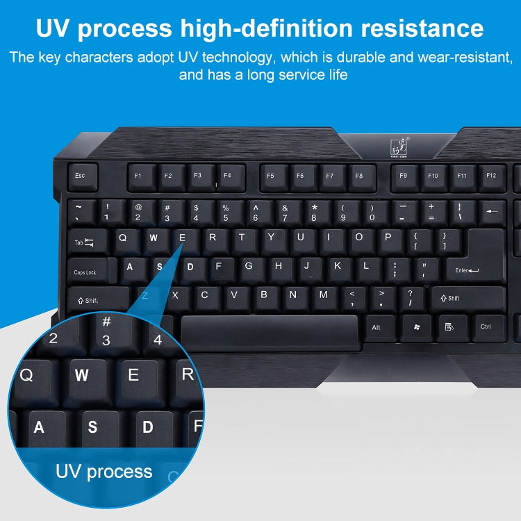 Teclado para juegos de computadora USB con cable ZGB Q19, Q19