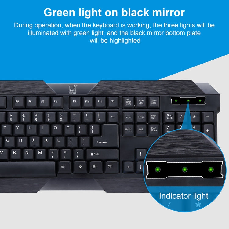 Teclado para juegos de computadora USB con cable ZGB Q19, Q19