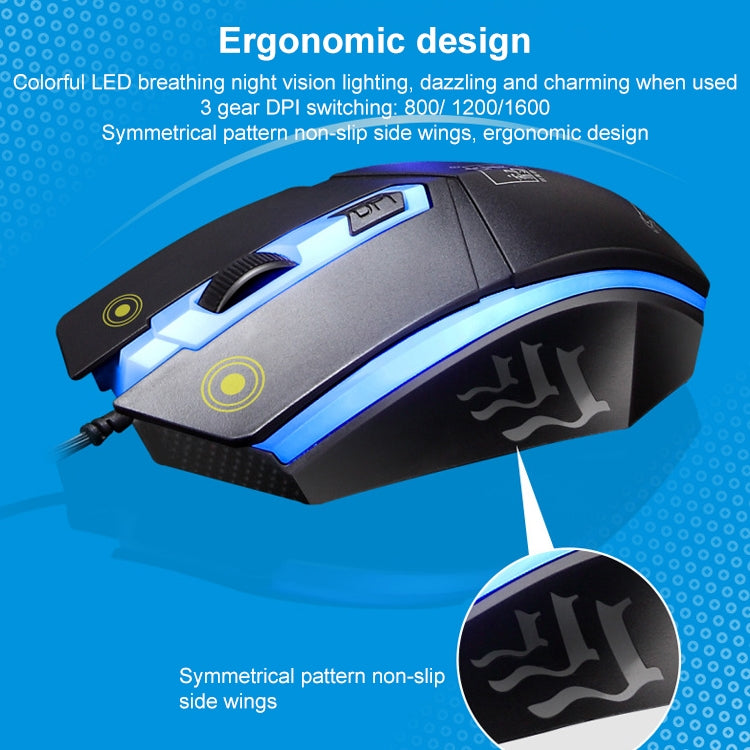 Juego de teclado + mouse con cable luminoso ZGB G21, G21 (Black), G21 (White)