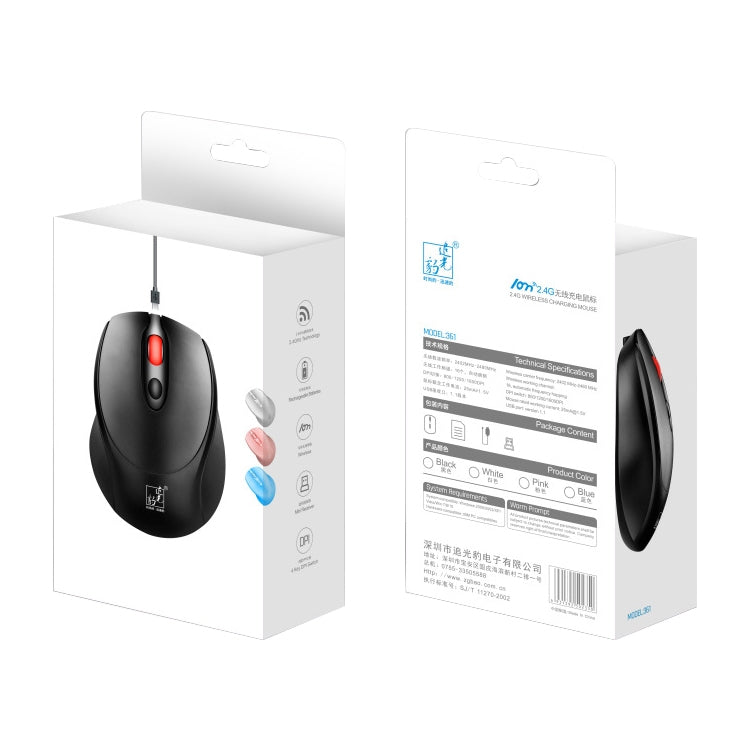 Mini ratón inalámbrico recargable ZGB 361 2,4G 1600 ppp
