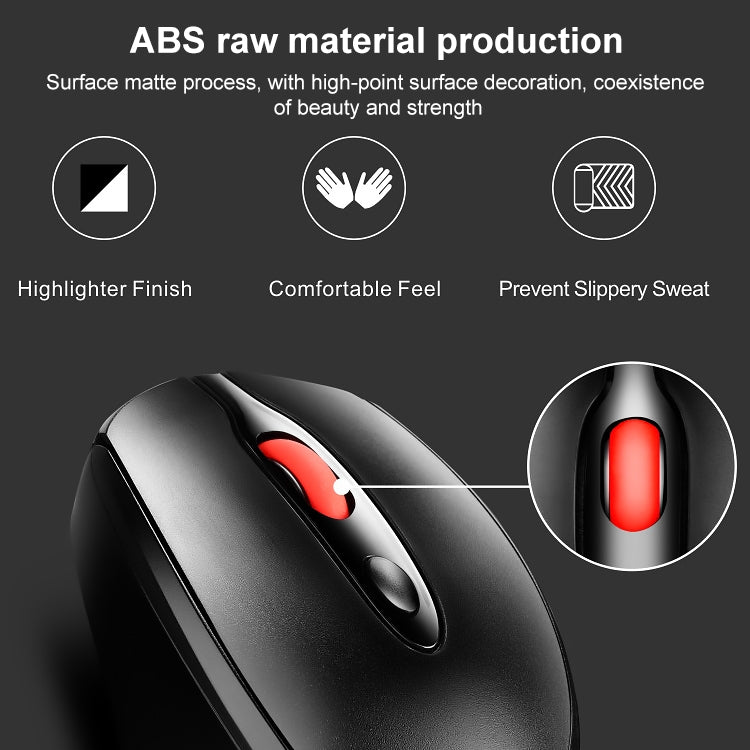 Mini ratón inalámbrico recargable ZGB 361 2,4G 1600 ppp