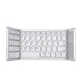 B033 Teclado inalámbrico Bluetooth recargable, 3 plegables, 64 teclas, con panel táctil, 3-Folding 64 Keys with Touchpad White, 3-Folding 64 Keys with Touchpad Black
