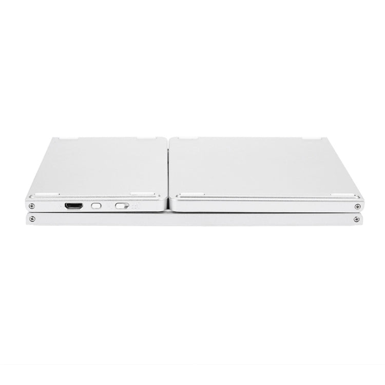 B033 Teclado inalámbrico Bluetooth recargable, 3 plegables, 64 teclas, con panel táctil, 3-Folding 64 Keys with Touchpad White, 3-Folding 64 Keys with Touchpad Black