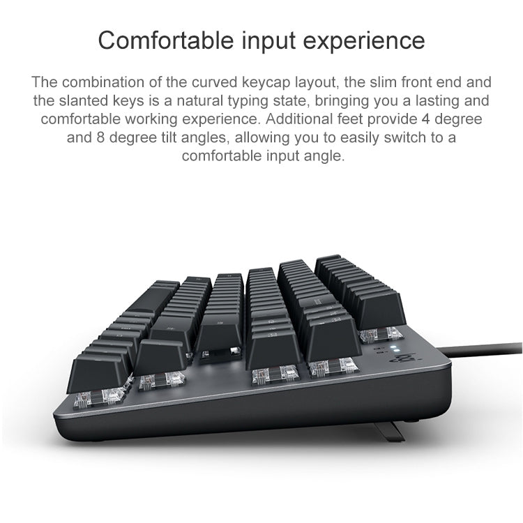 Logitech K835 Mini teclado mecánico con cable, eje verde, Green Shaft