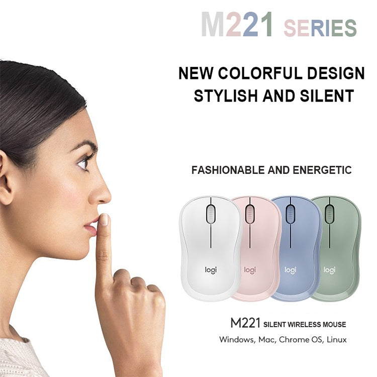 Ratón inalámbrico silencioso Logitech M221 de moda