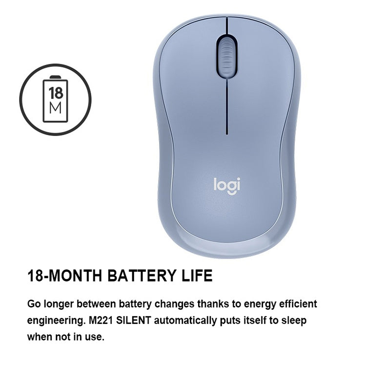 Ratón inalámbrico silencioso Logitech M221 de moda