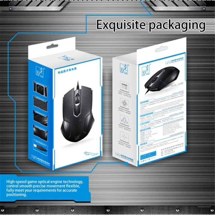 Chasing Leopard 129 Ratón óptico universal para juegos con cable USB y contrapeso, longitud: 1,3 m, 129
