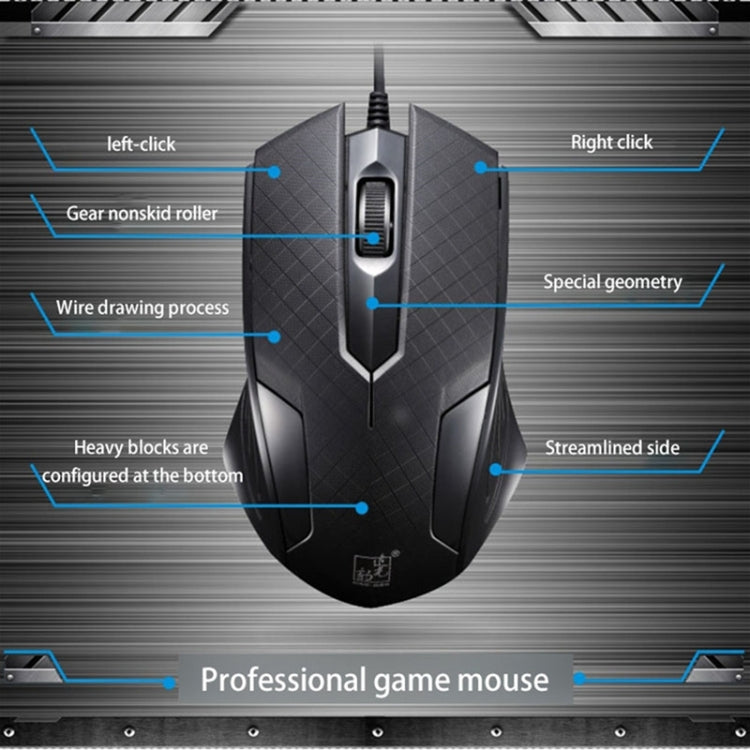 Chasing Leopard 129 Ratón óptico universal para juegos con cable USB y contrapeso, longitud: 1,3 m, 129