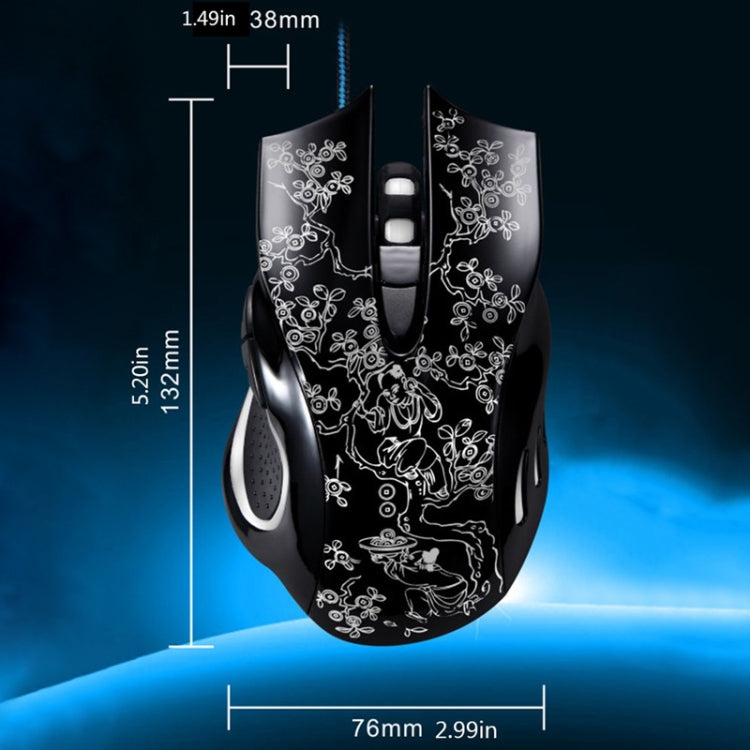 ZGB 169 USB 2400DPI Ratón óptico para juegos E-sport con retroiluminación LED ajustable de cuatro velocidades con contrapeso, longitud: 1,45 m, 169 Black, 169 White