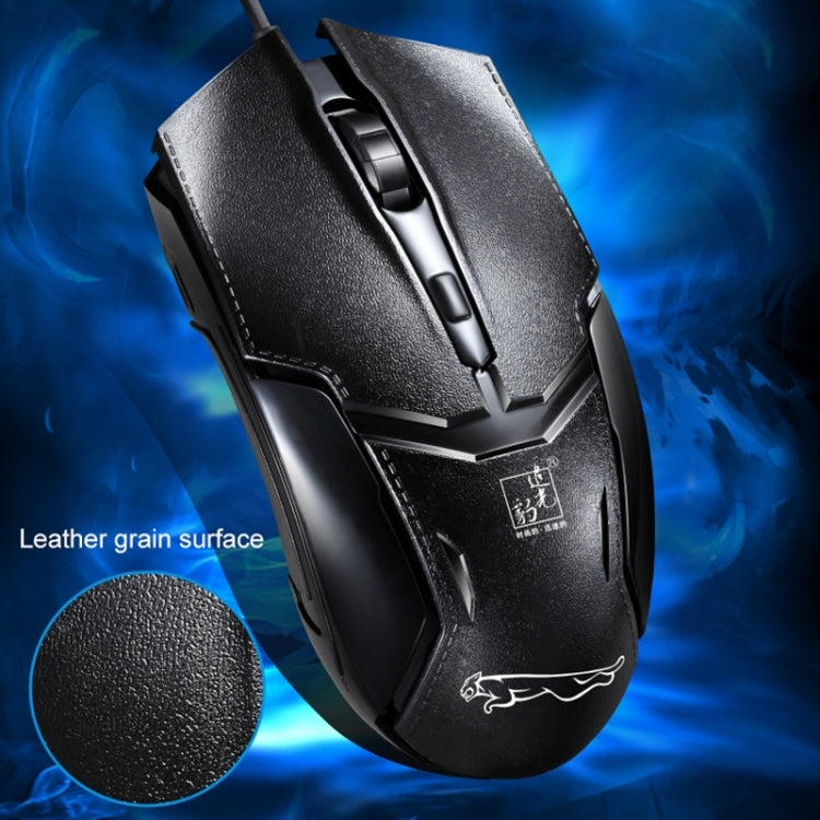 Chasing Leopard 179 USB 1600DPI Ratón óptico para juegos con cable ajustable de tres velocidades, longitud: 1,3 m, 179