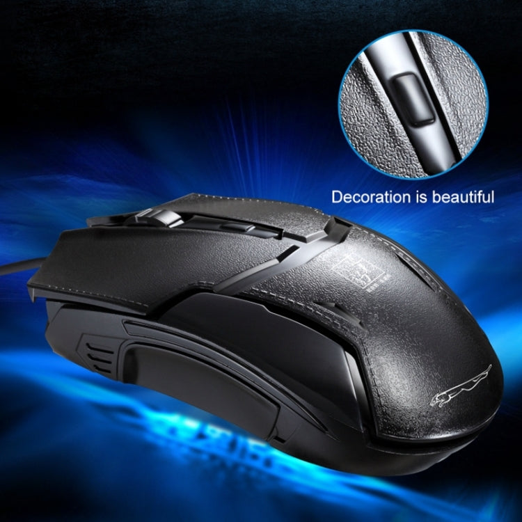 Chasing Leopard 179 USB 1600DPI Ratón óptico para juegos con cable ajustable de tres velocidades, longitud: 1,3 m, 179