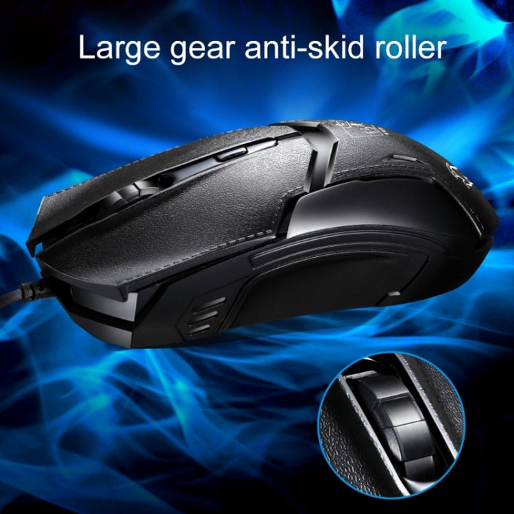 Chasing Leopard 179 USB 1600DPI Ratón óptico para juegos con cable ajustable de tres velocidades, longitud: 1,3 m, 179