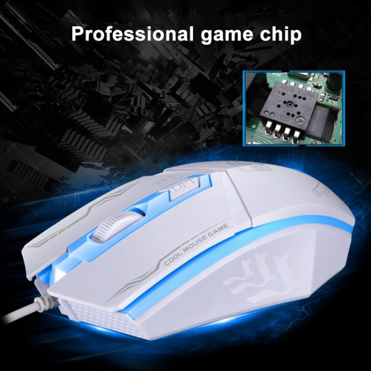 Chasing Leopard 199 USB 1600DPI Ratón óptico para juegos con retroiluminación LED ajustable de tres velocidades, longitud: 1,3 m, 199 Black, 199