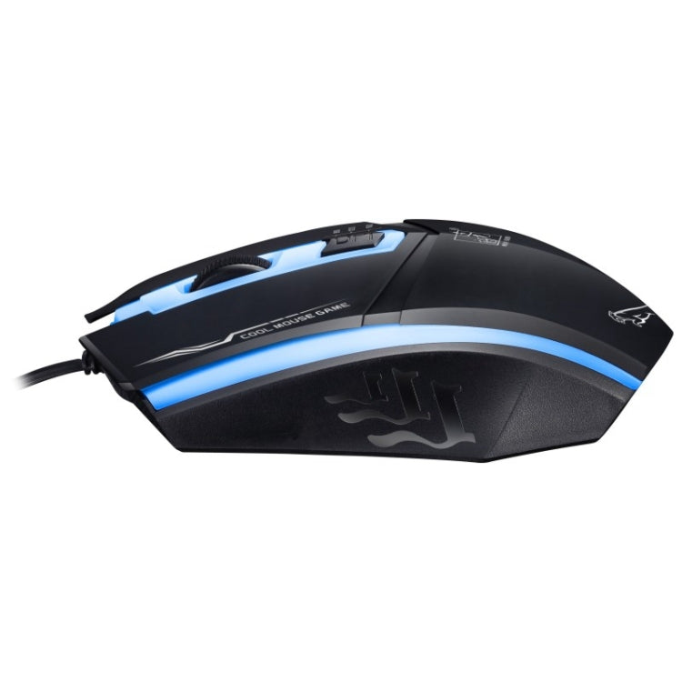 Chasing Leopard 199 USB 1600DPI Ratón óptico para juegos con retroiluminación LED ajustable de tres velocidades, longitud: 1,3 m, 199 Black, 199