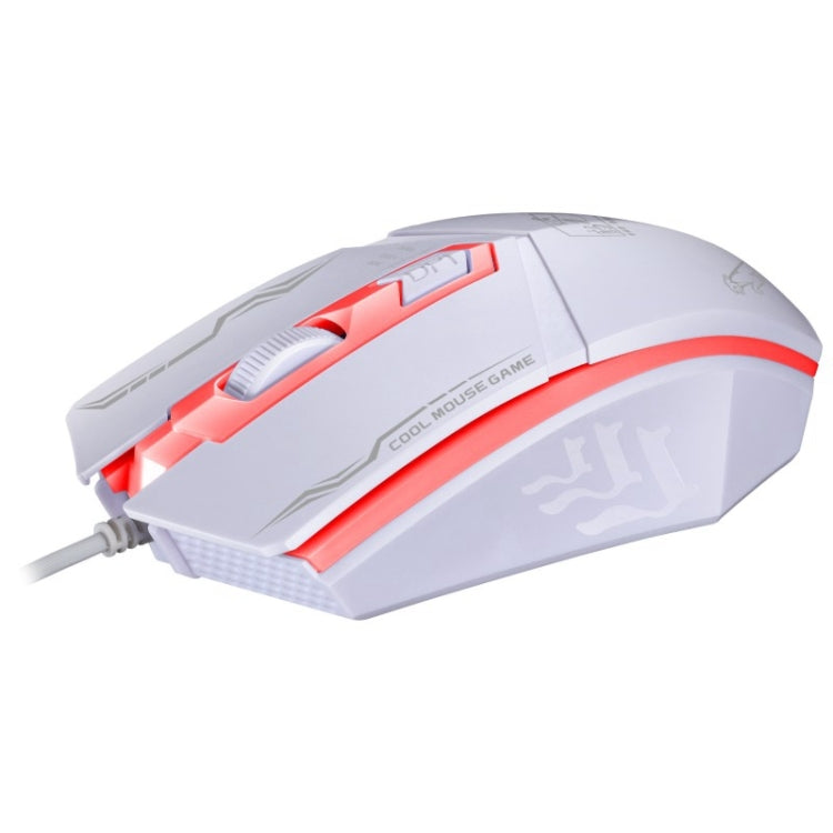 Chasing Leopard 199 USB 1600DPI Ratón óptico para juegos con retroiluminación LED ajustable de tres velocidades, longitud: 1,3 m, 199 Black, 199