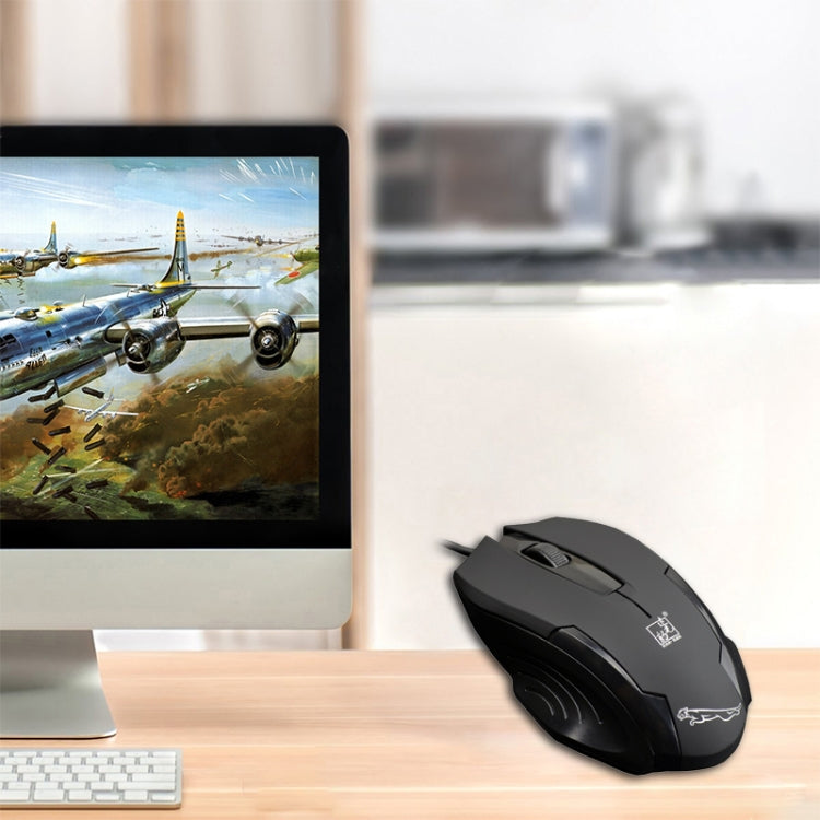 Ratón óptico para juegos con cable esmerilado USB Chasing Leopard 512G, longitud: 1,3 m, 512G