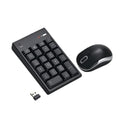 MC Saite MC-61CB Ratón inalámbrico de 2,4 GHz + teclado numérico de 22 teclas con receptor USB para ordenador, PC y portátil