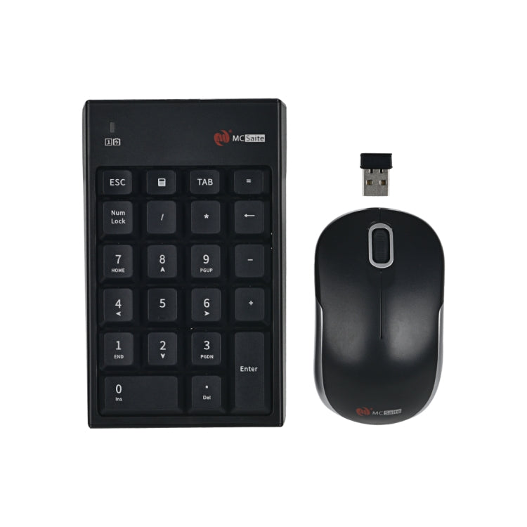 MC Saite MC-61CB Ratón inalámbrico de 2,4 GHz + teclado numérico de 22 teclas con receptor USB para ordenador, PC y portátil