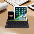 B908 Teclado inalámbrico Bluetooth ultradelgado de 78 teclas con soporte cóncavo para teléfono móvil