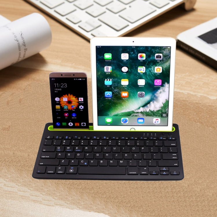 B908 Teclado inalámbrico Bluetooth ultradelgado de 78 teclas con soporte cóncavo para teléfono móvil