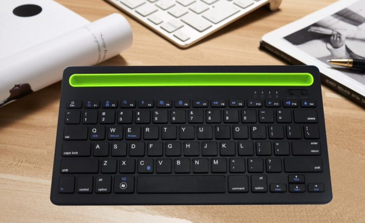 B908 Teclado inalámbrico Bluetooth ultradelgado de 78 teclas con soporte cóncavo para teléfono móvil