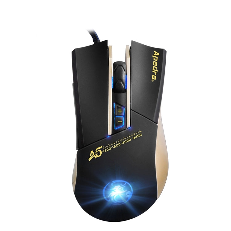 Apedra iMICE A5 Ratón para juegos de alta precisión LED Luz de respiración controlada de cuatro colores USB 7 botones 3200 DPI Ratón óptico para juegos con cable para computadora PC portátil, iMICE A5