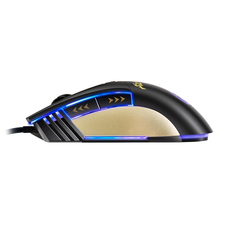 Apedra iMICE A5 Ratón para juegos de alta precisión LED Luz de respiración controlada de cuatro colores USB 7 botones 3200 DPI Ratón óptico para juegos con cable para computadora PC portátil, iMICE A5
