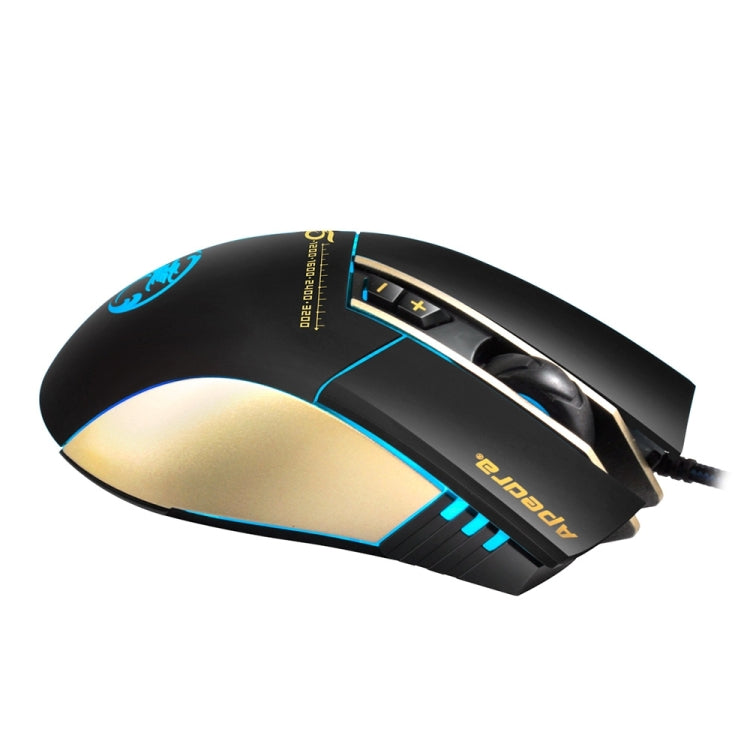 Apedra iMICE A5 Ratón para juegos de alta precisión LED Luz de respiración controlada de cuatro colores USB 7 botones 3200 DPI Ratón óptico para juegos con cable para computadora PC portátil, iMICE A5