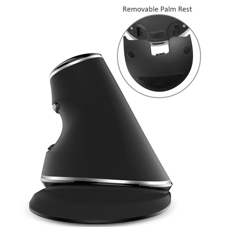 DELUX M618 Plus 2.4G 1600DPI Ratón ergonómico vertical portátil inalámbrico, 1600DPI Wireless